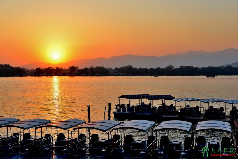 夕照昆明湖