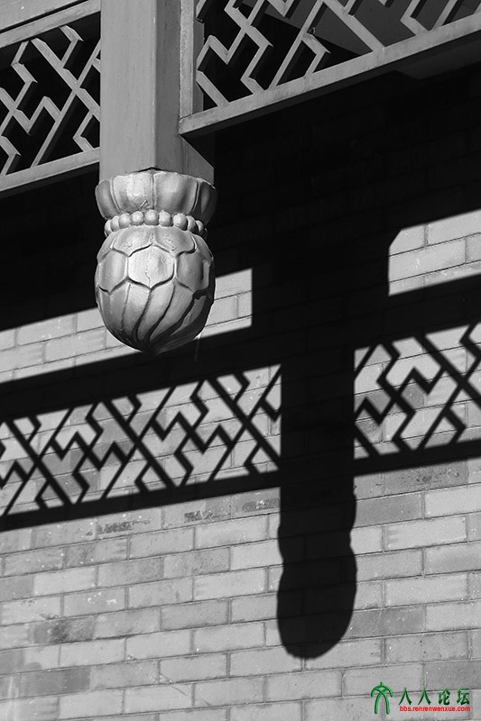 《魅影》组2-黑白影调竹叶相映突显商街古建魅力。