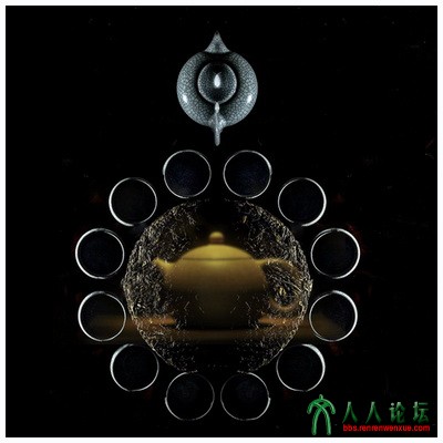 众星捧月茶具创意